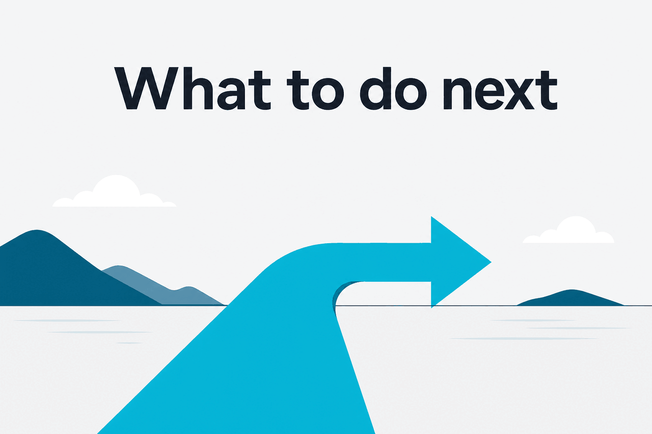 Abstract next-step illustration