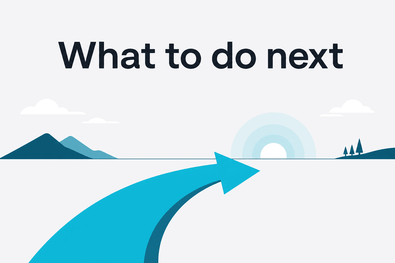Abstract next-step illustration