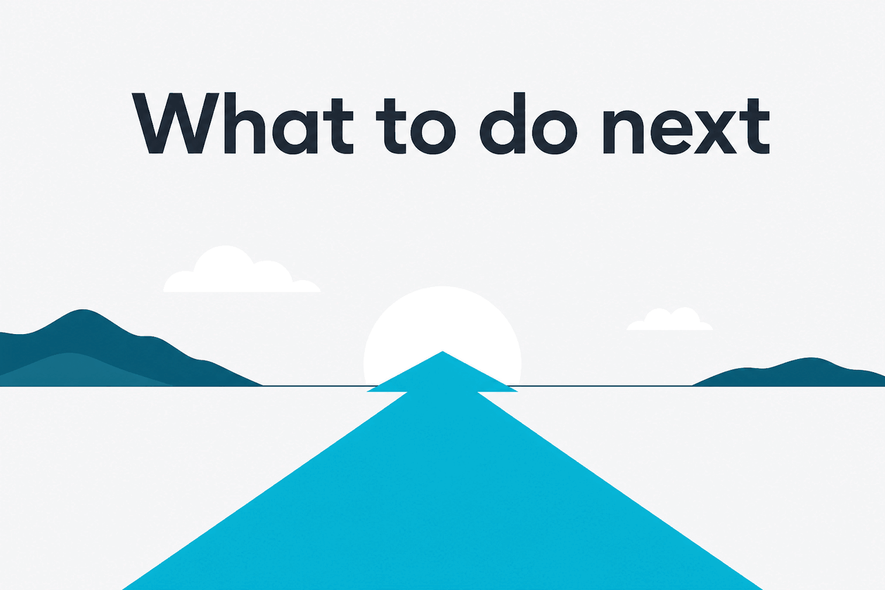 Abstract next-step illustration
