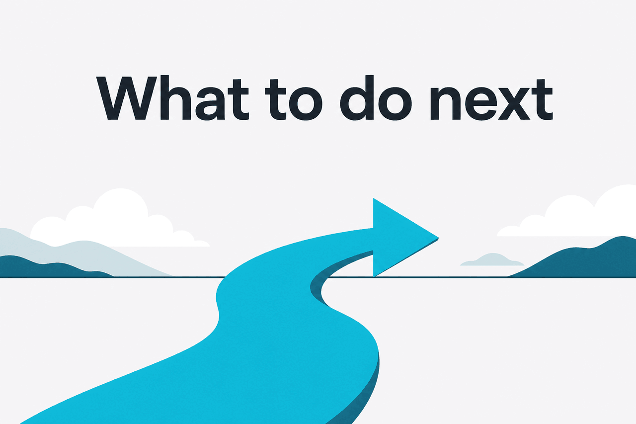 Abstract next-step illustration