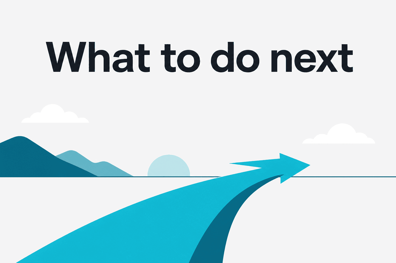 Abstract next-step illustration
