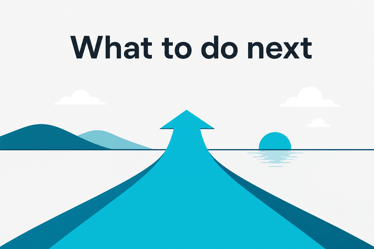 Abstract next-step illustration