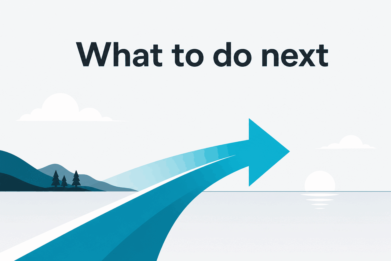 Abstract next-step illustration
