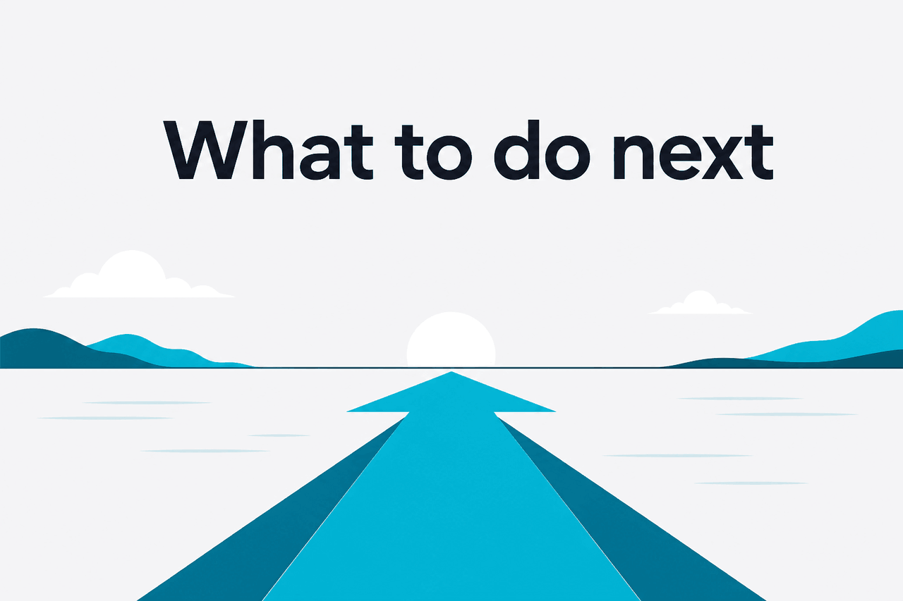 Abstract next-step illustration