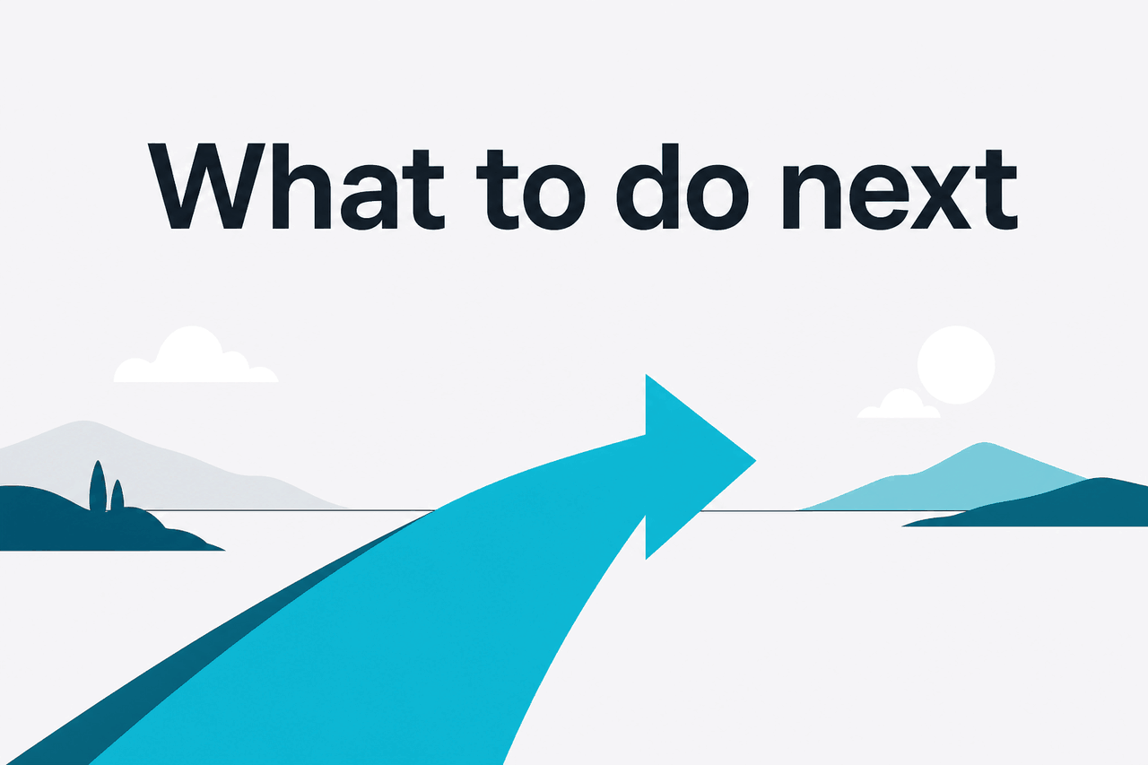 Abstract next-step illustration