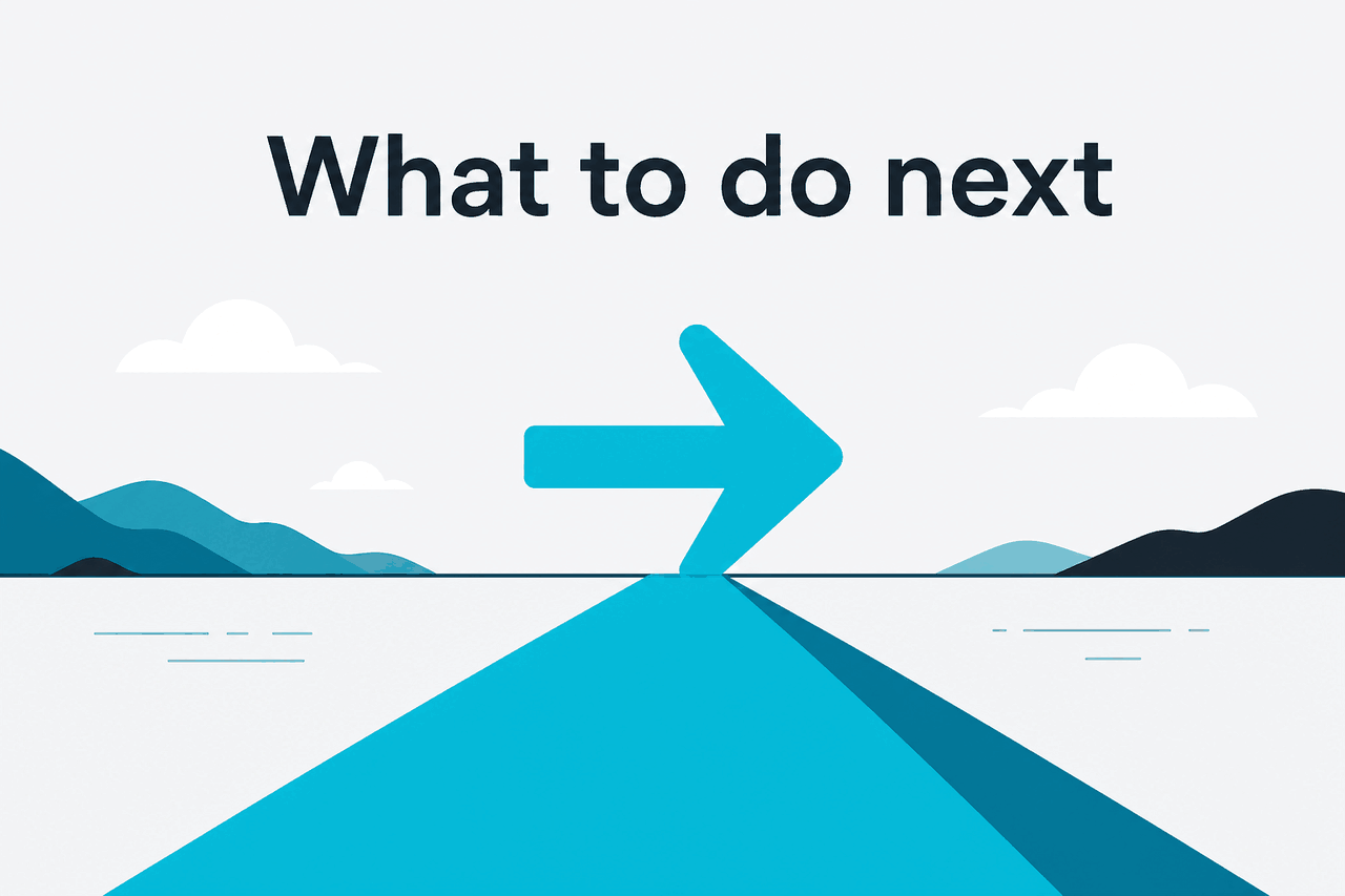 Abstract next-step illustration