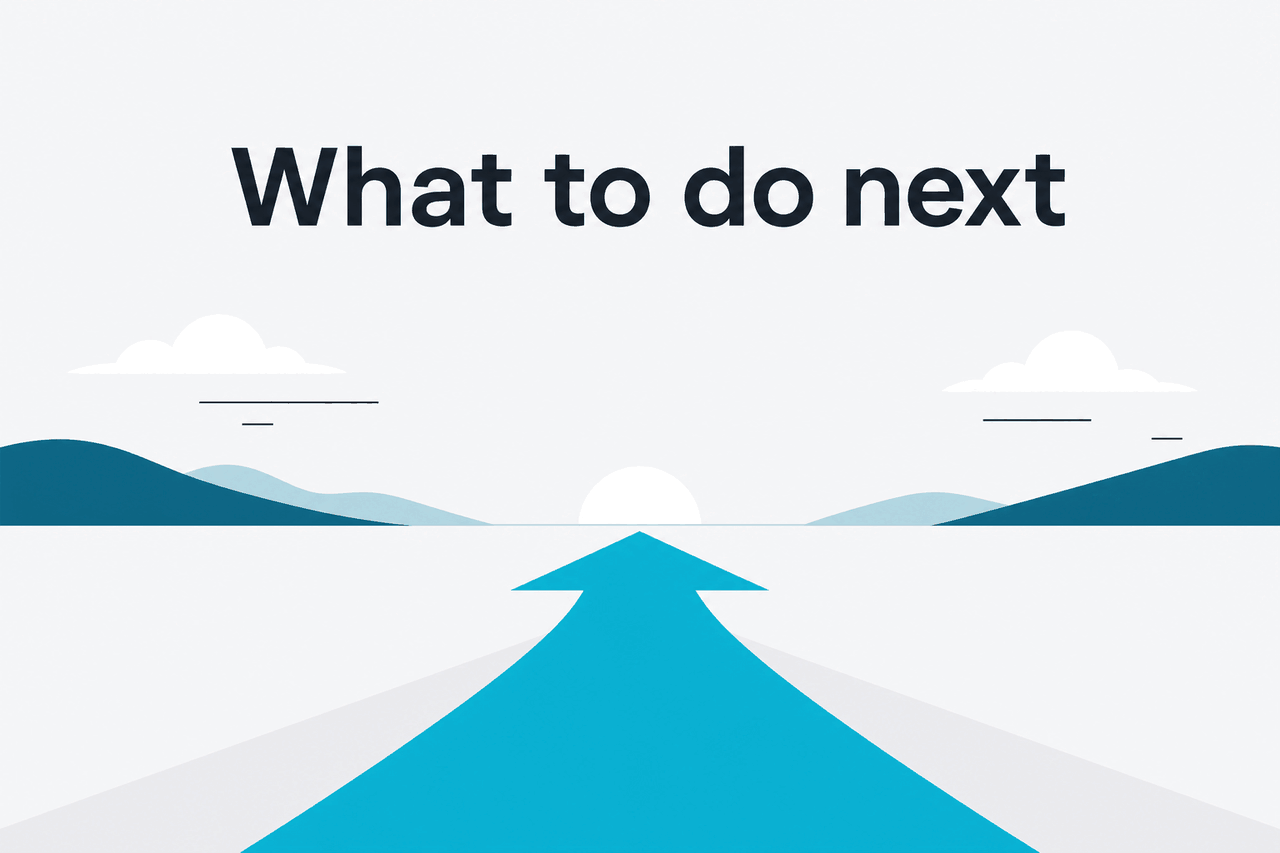 Abstract next-step illustration