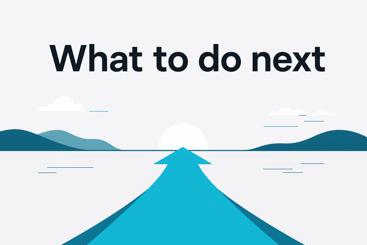 Abstract next-step illustration
