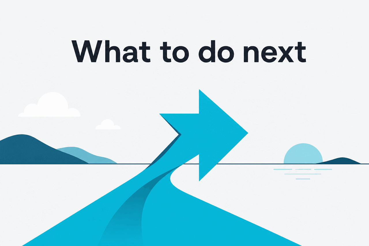 Abstract next-step illustration