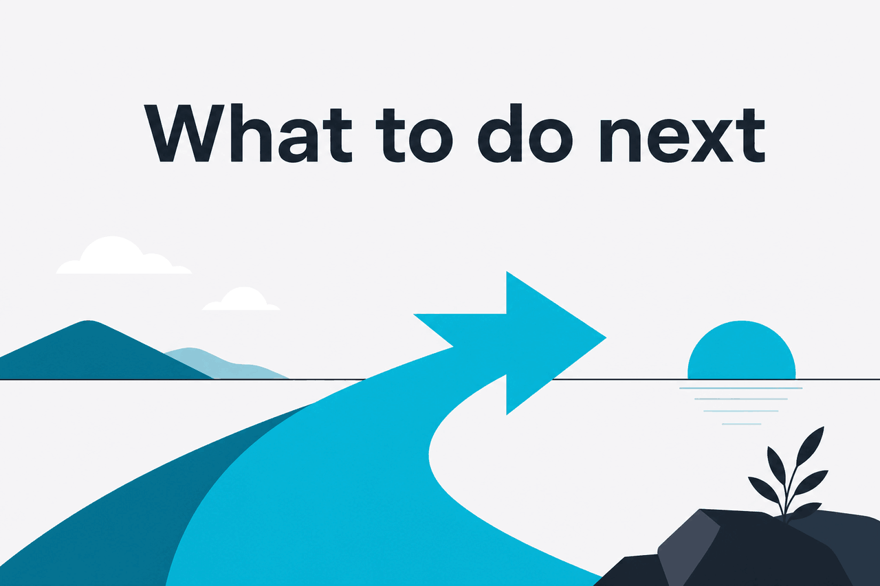 Abstract next-step illustration