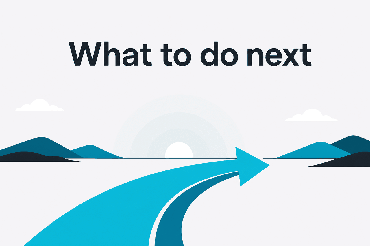 Abstract next-step illustration
