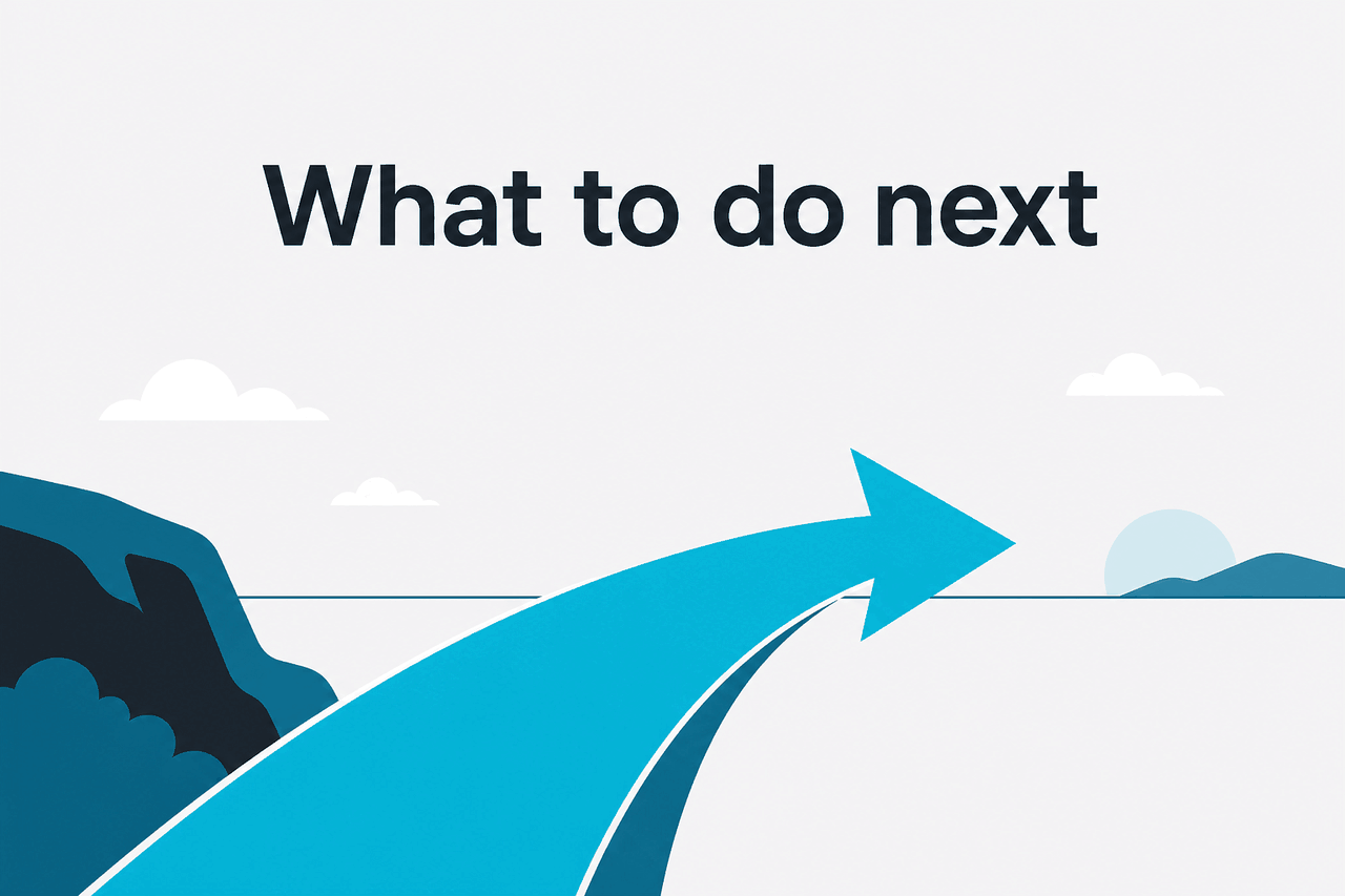 Abstract next-step illustration