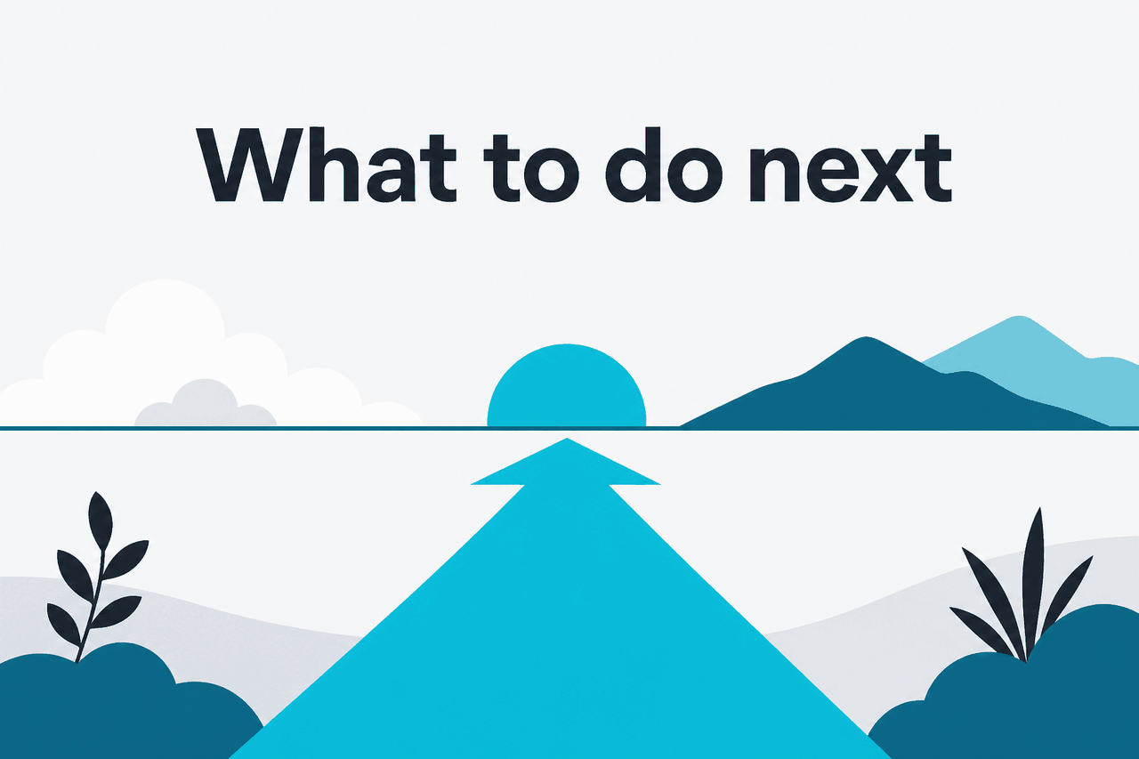 Abstract next-step illustration