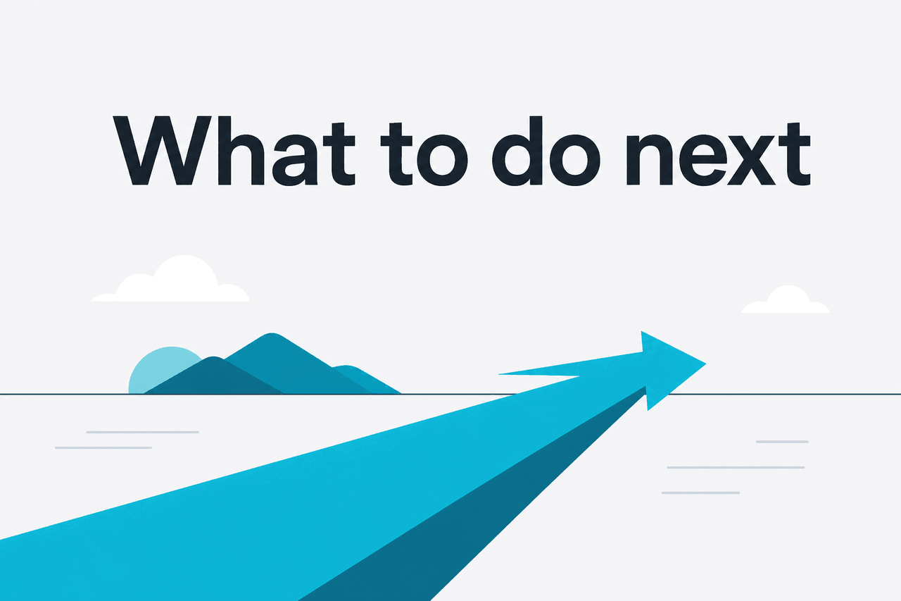 Abstract next-step illustration