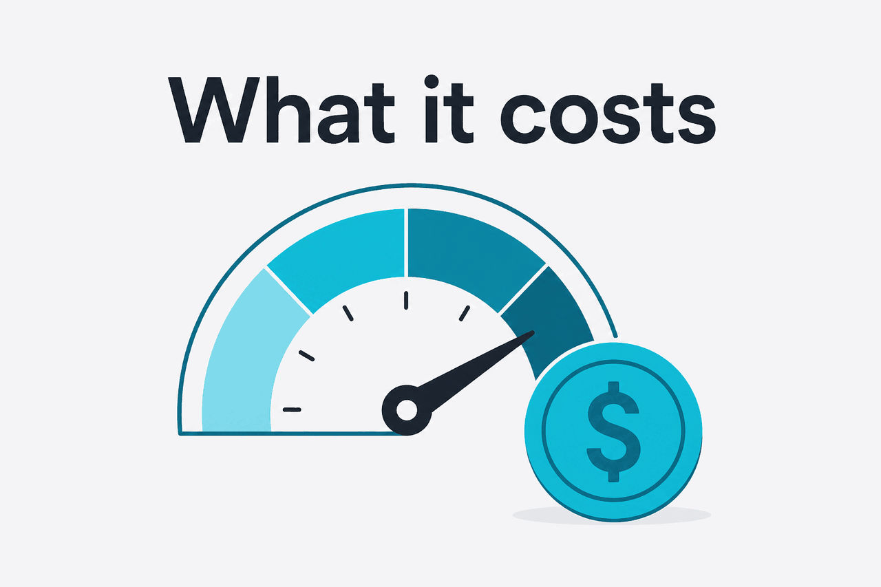 Abstract API metering / pricing illustration