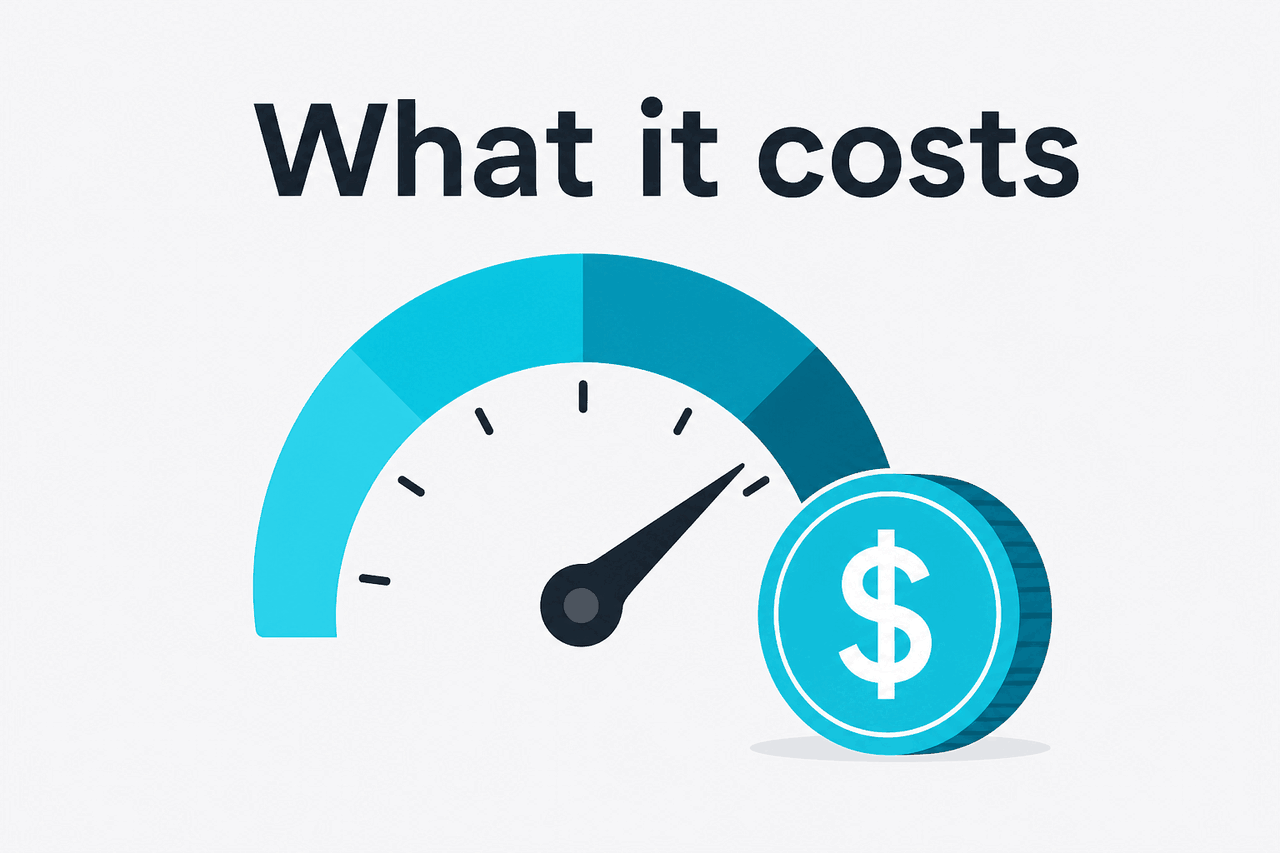 Abstract API metering / pricing illustration