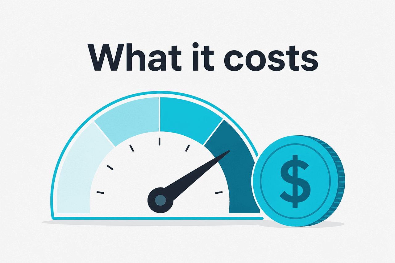 Abstract API metering / pricing illustration