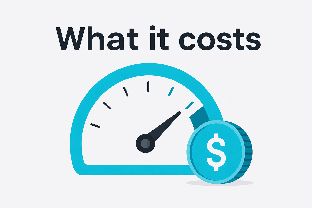 Abstract API metering / pricing illustration