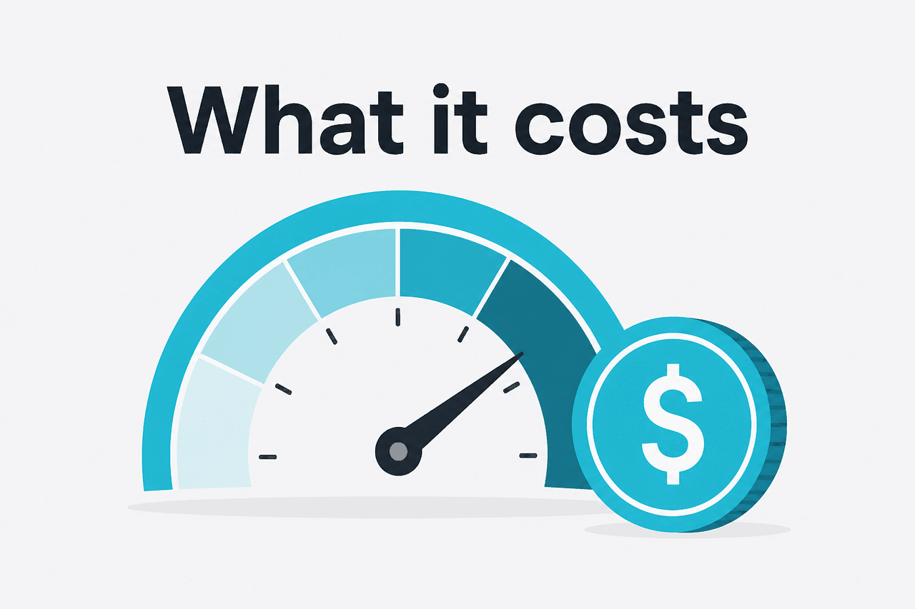 Abstract API metering / pricing illustration