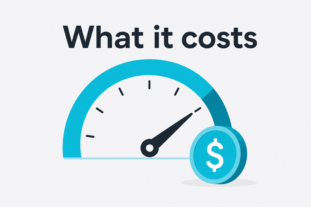 Abstract API metering / pricing illustration