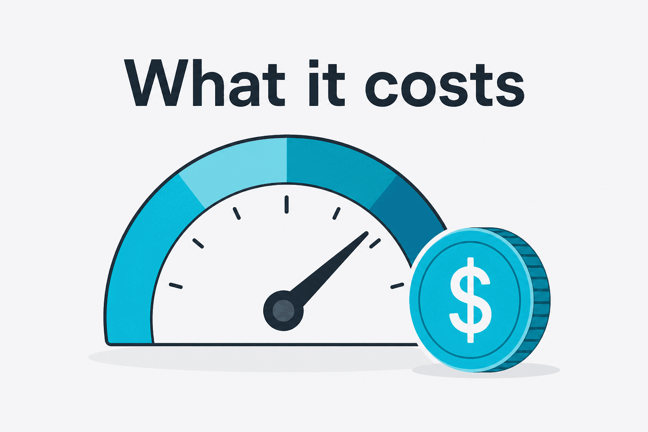 Abstract API metering / pricing illustration