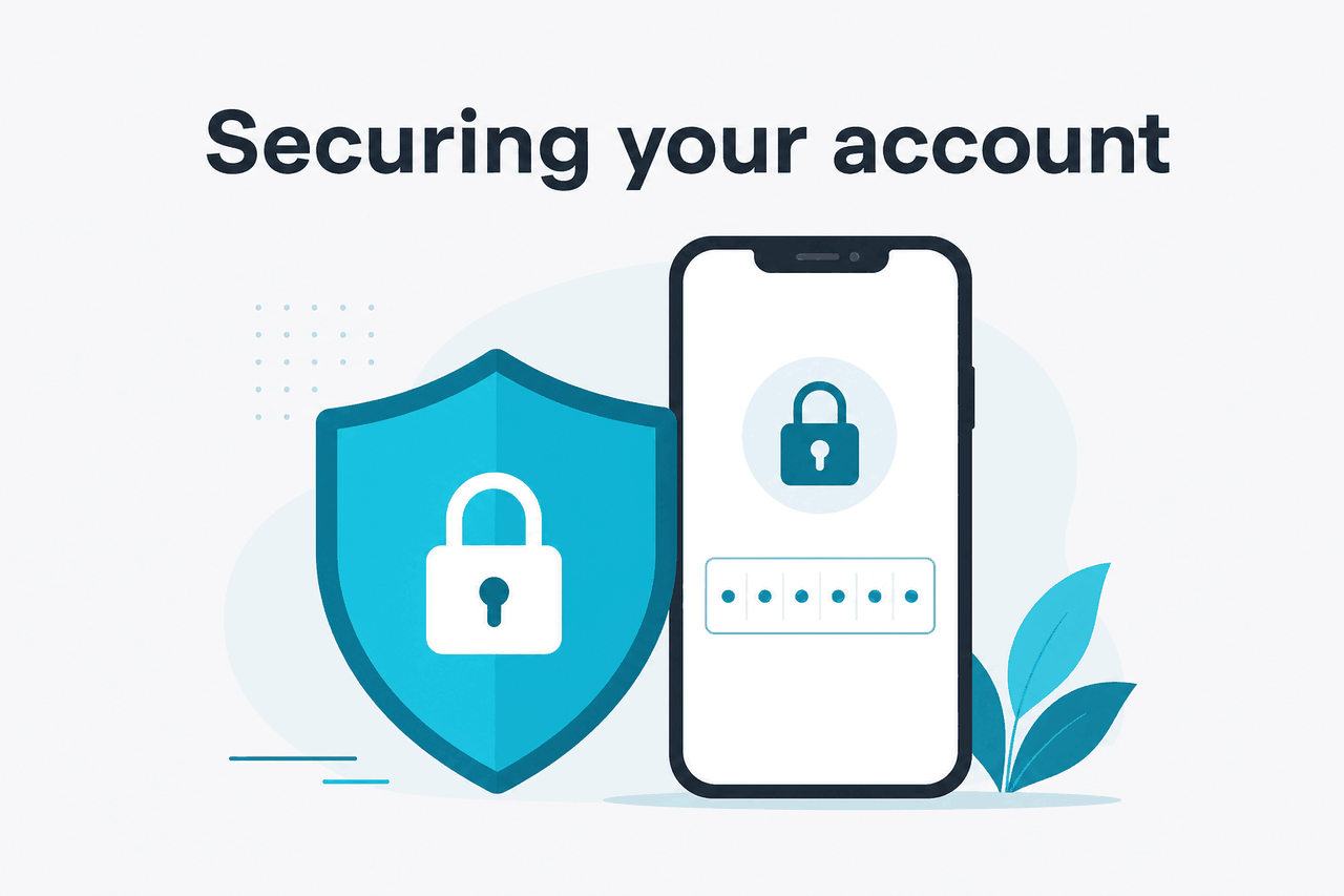 Abstract two-factor authentication illustration