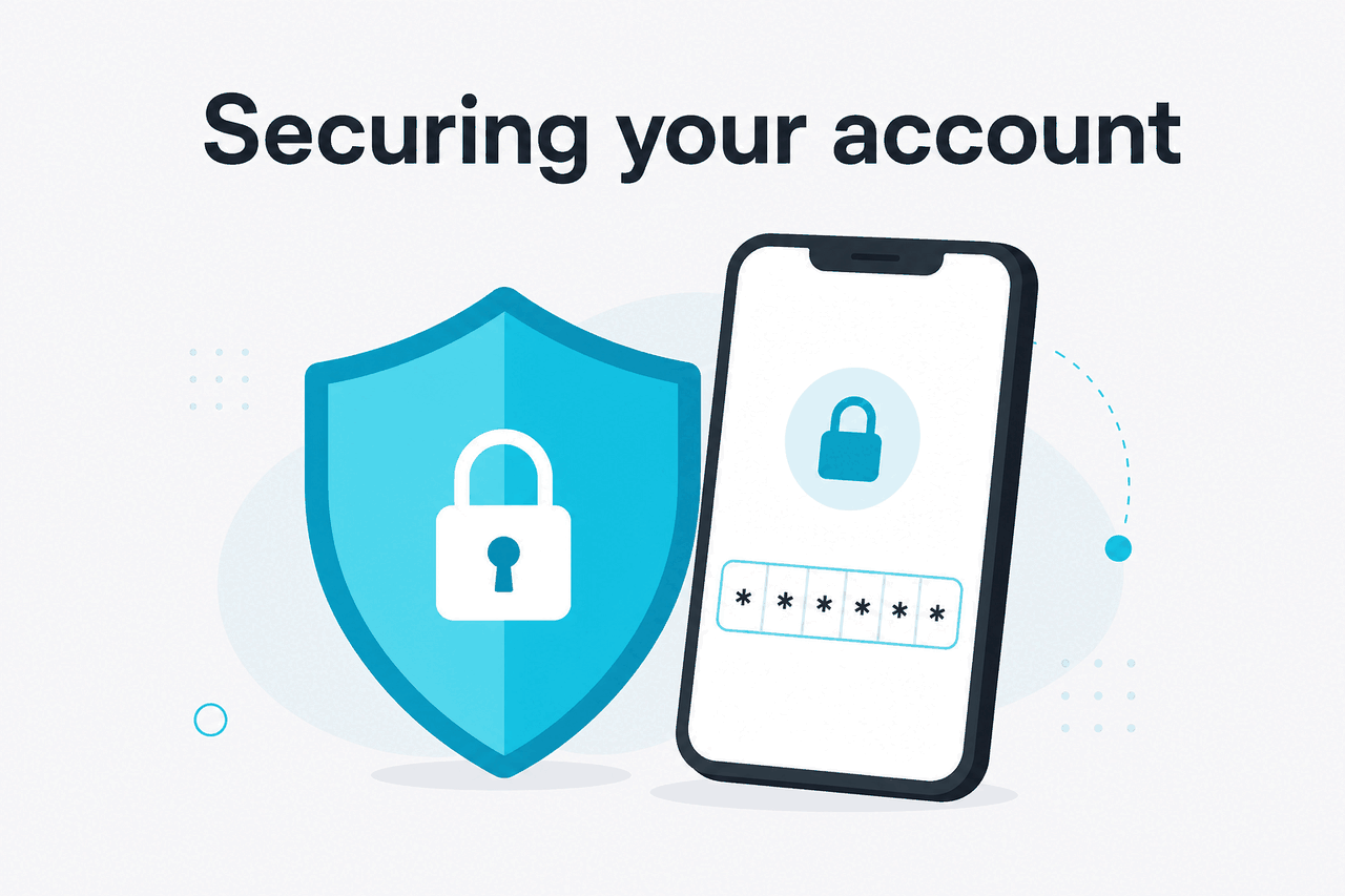 Abstract two-factor authentication illustration