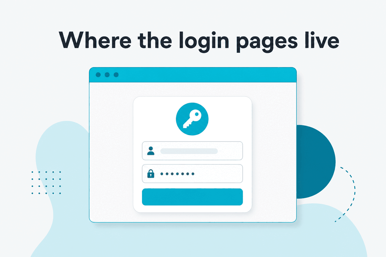 Abstract sign-in screen illustration