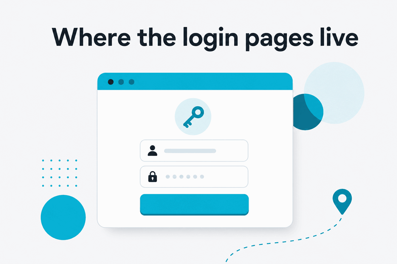 Abstract sign-in screen illustration