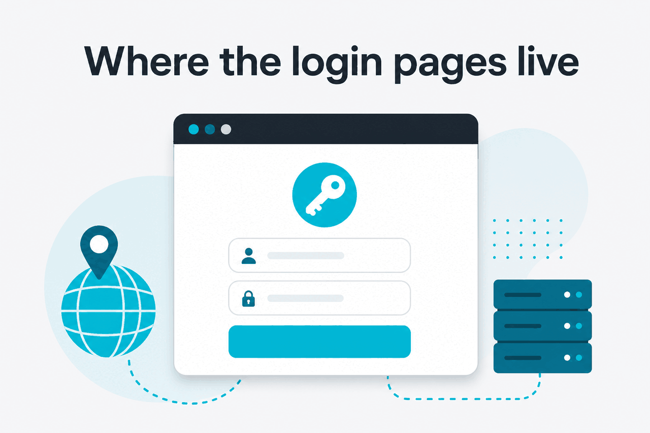 Abstract sign-in screen illustration