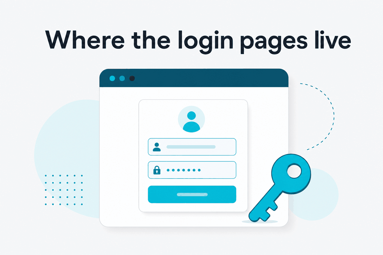 Abstract sign-in screen illustration