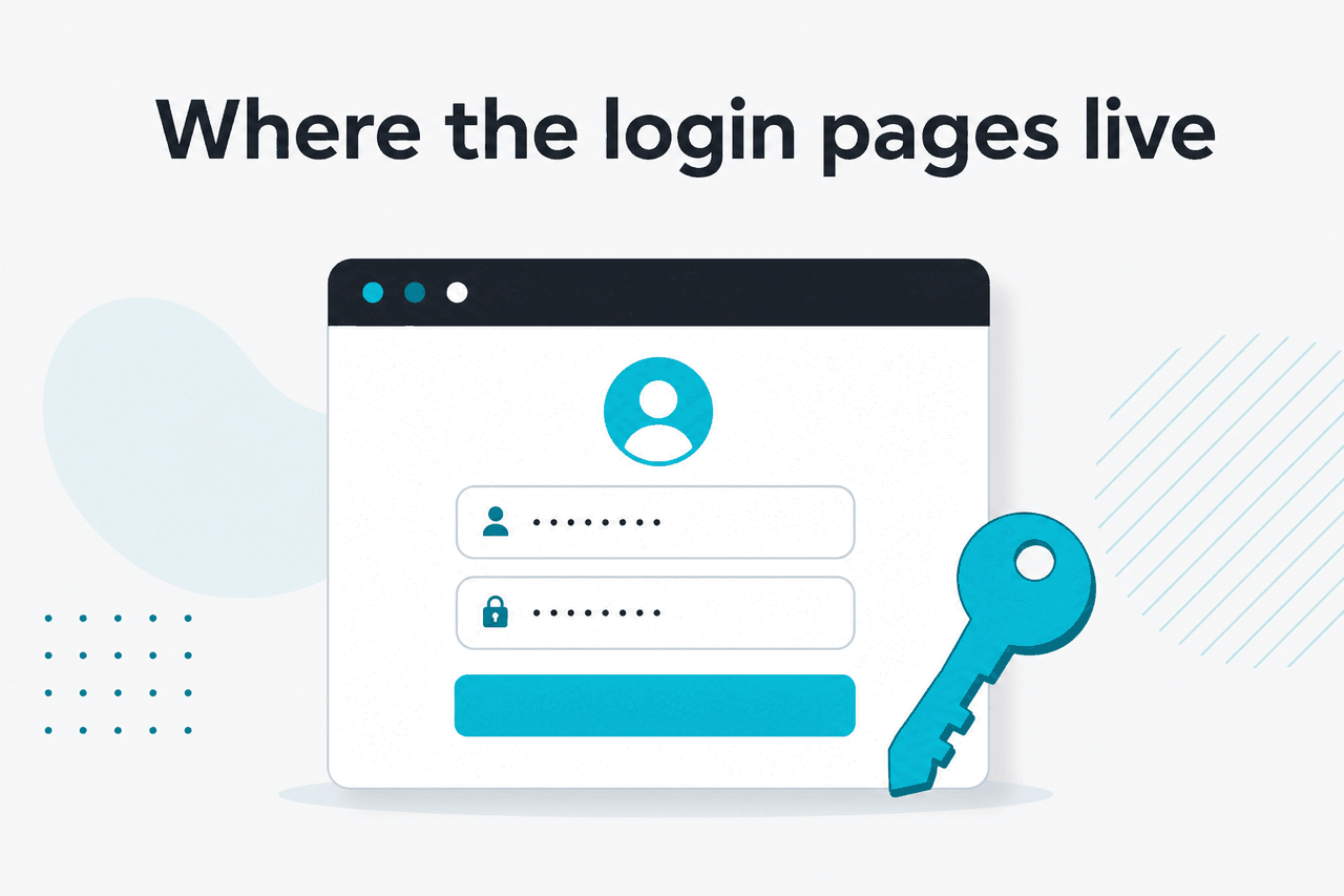 Abstract sign-in screen illustration