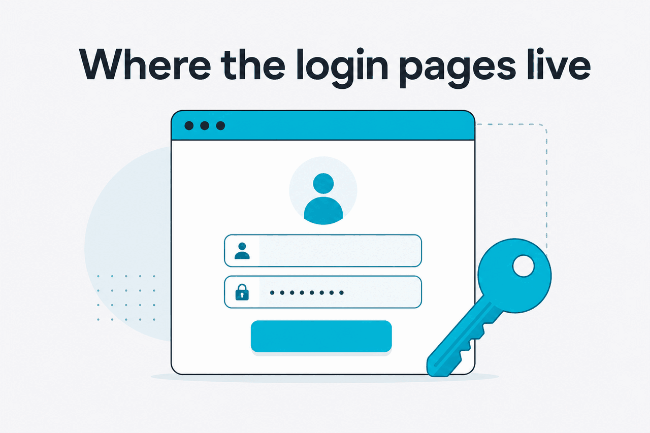 Abstract sign-in screen illustration