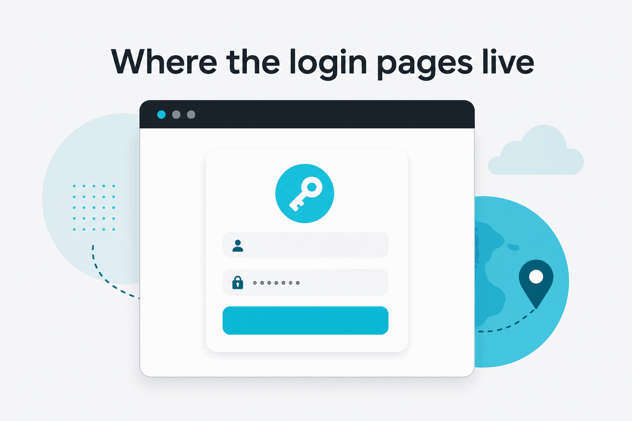Abstract sign-in screen illustration