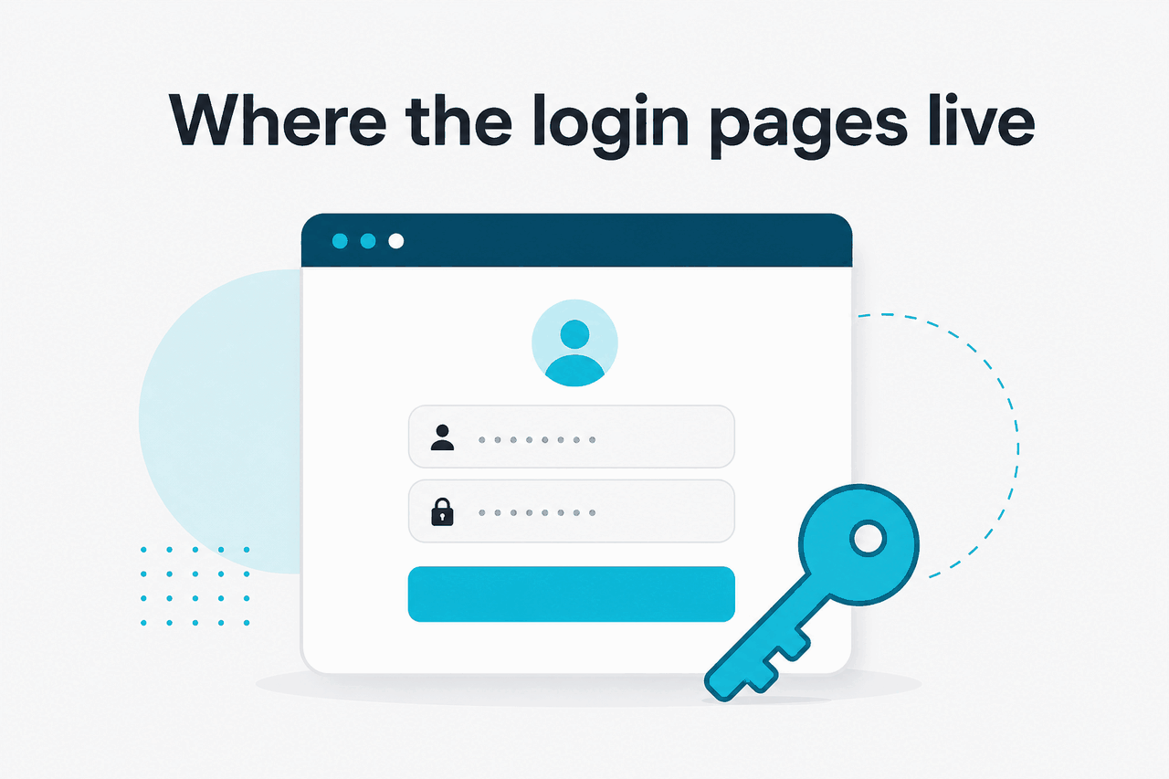 Abstract sign-in screen illustration