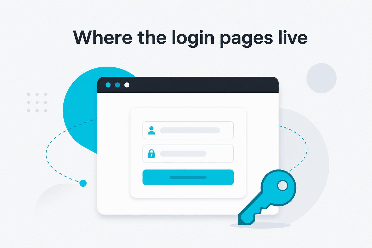Abstract sign-in screen illustration