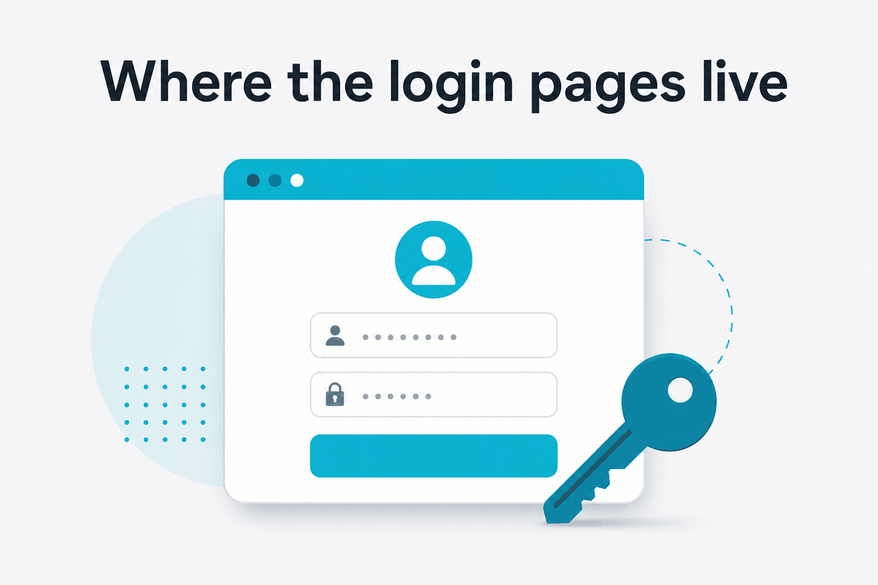 Abstract sign-in screen illustration