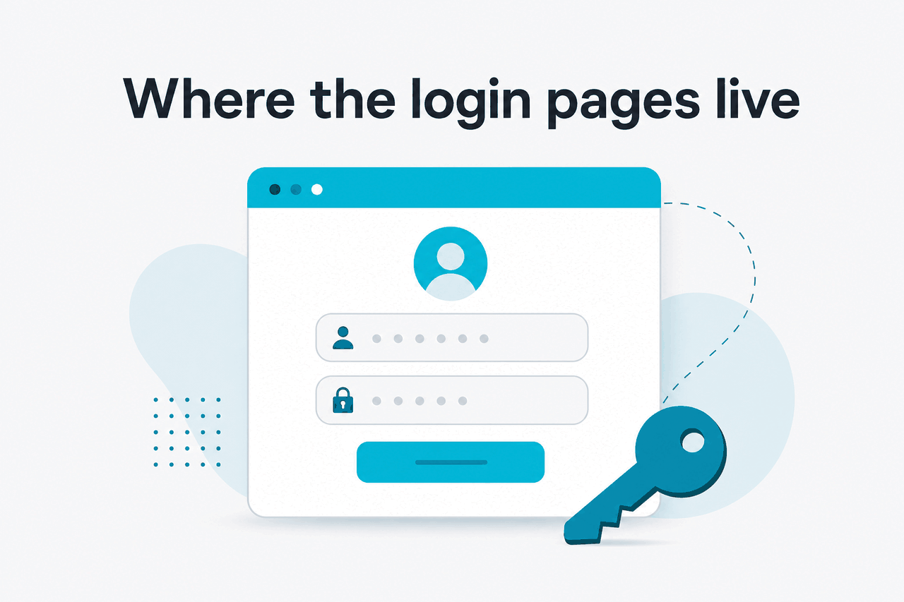 Abstract sign-in screen illustration