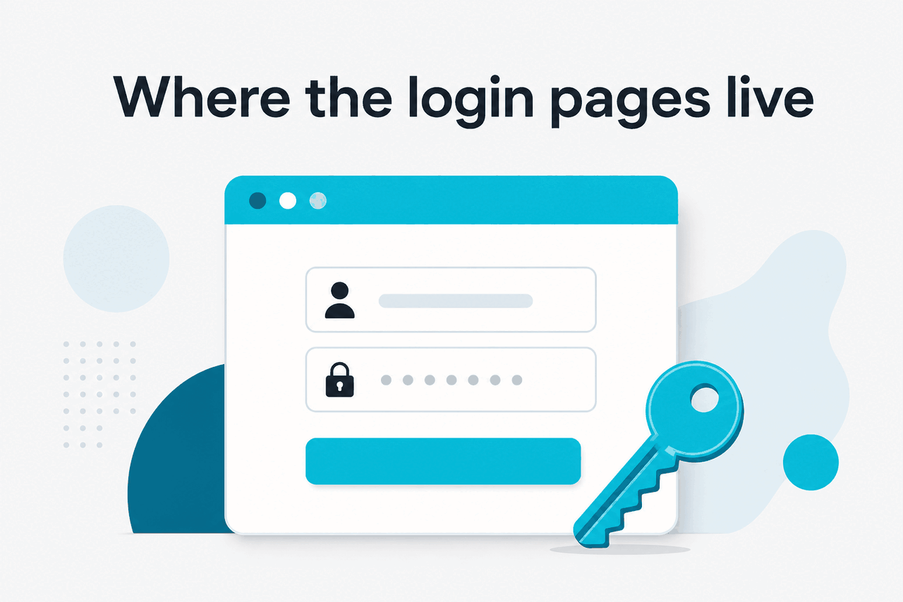 Abstract sign-in screen illustration