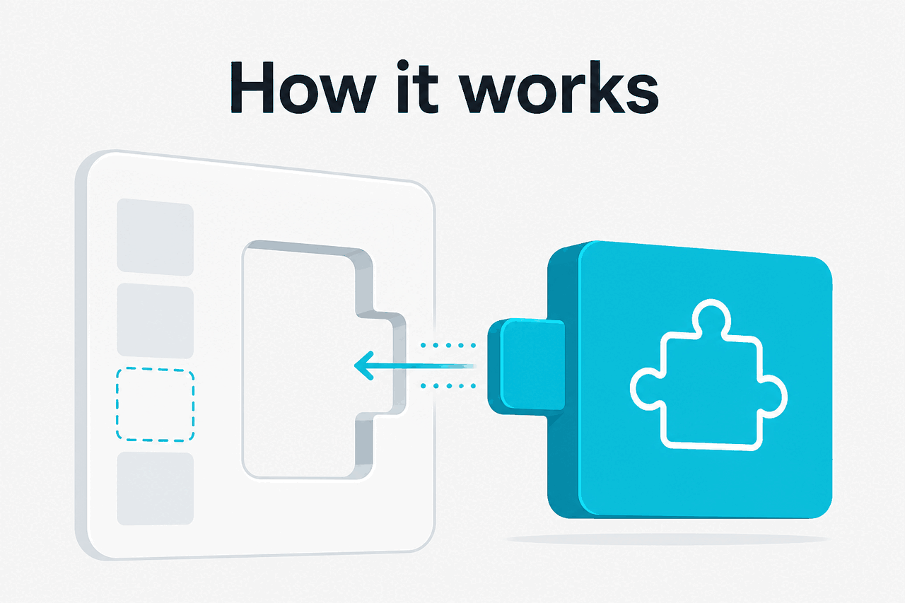 Abstract Skills/plug-in extensibility illustration