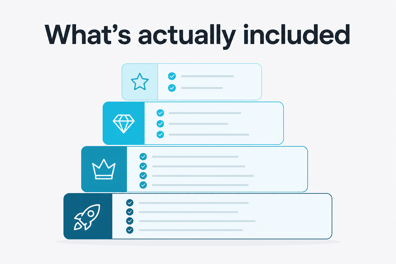 Abstract subscription-tier illustration