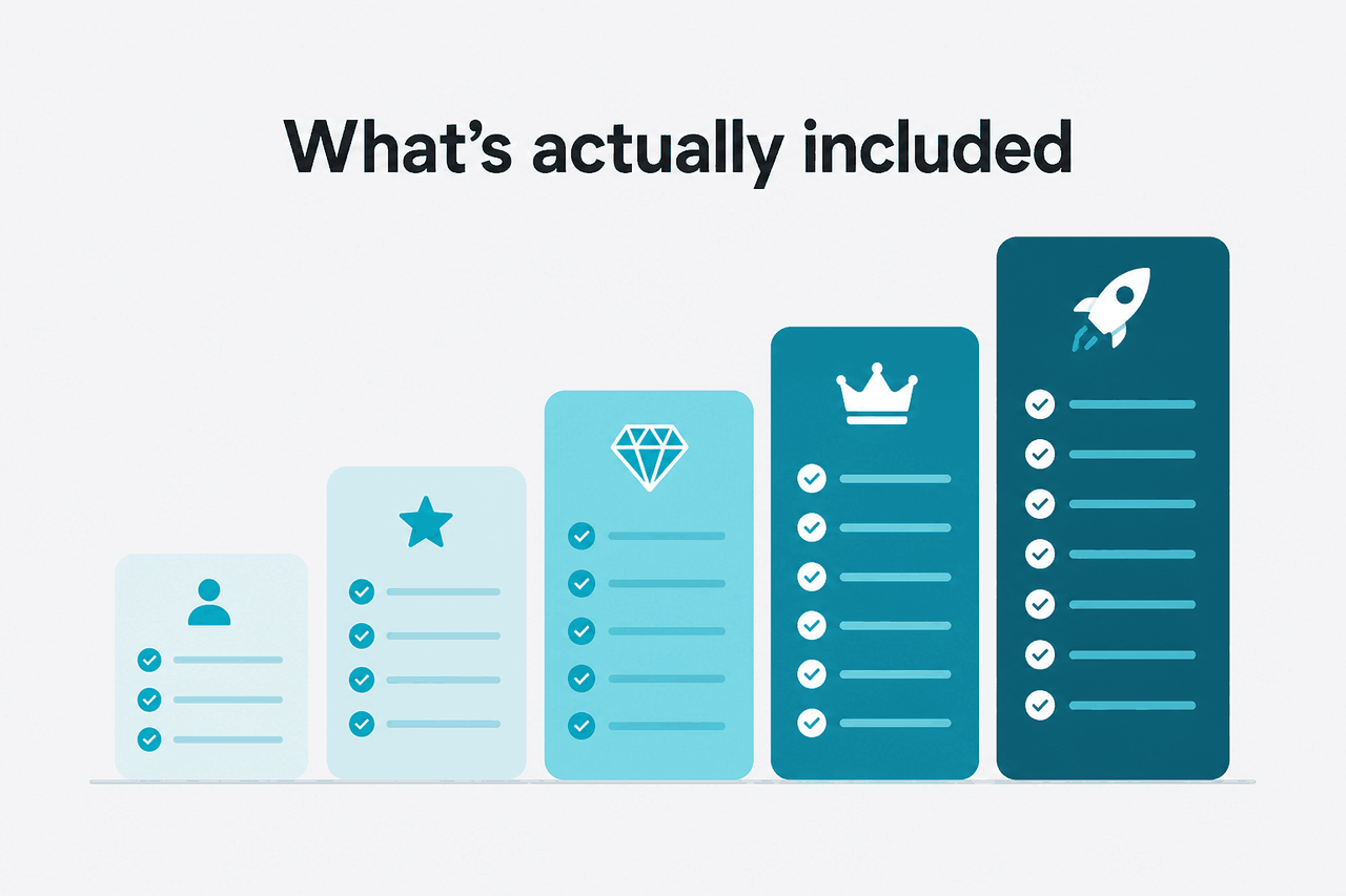 Abstract subscription-tier illustration