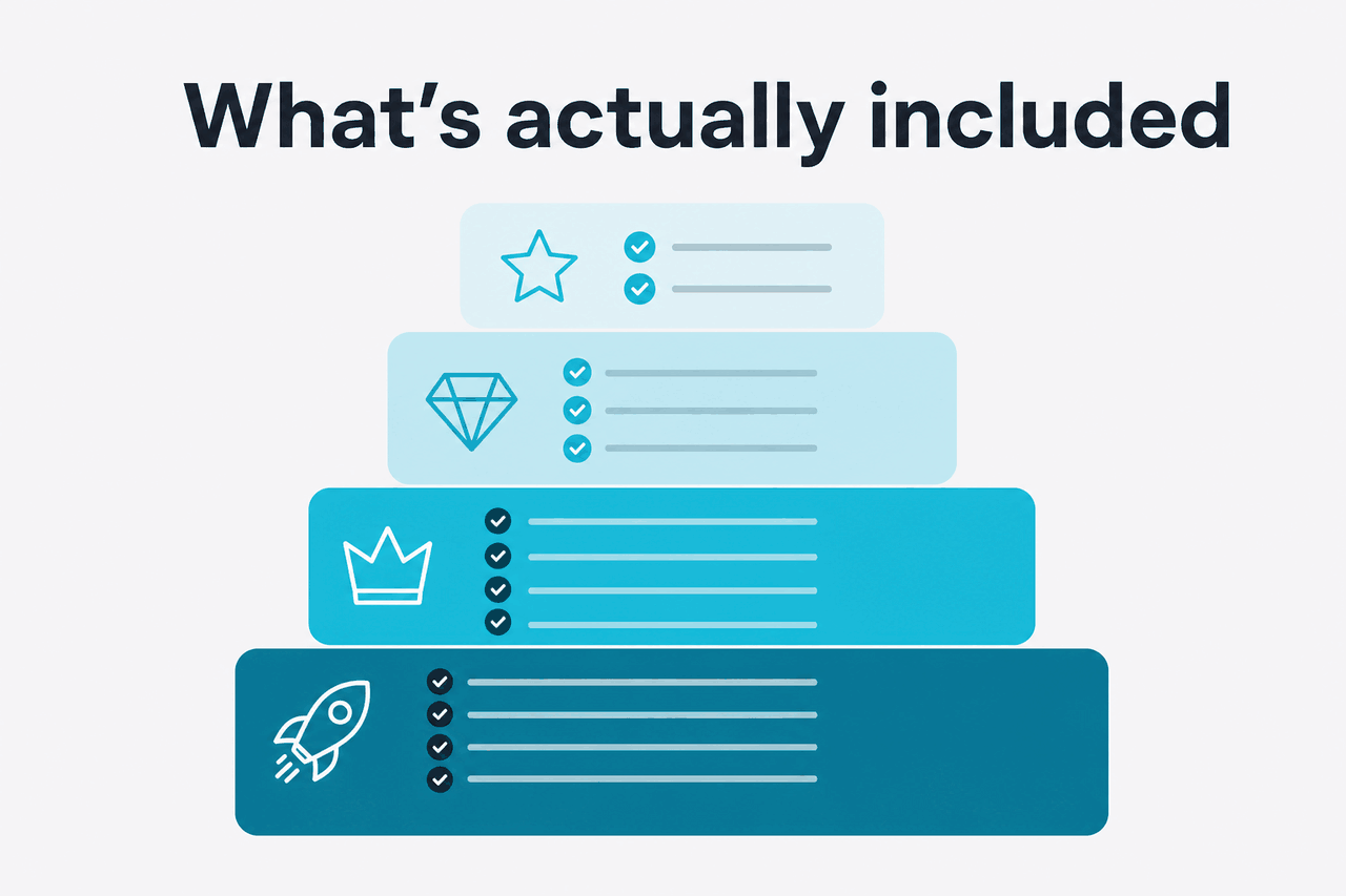 Abstract subscription-tier illustration