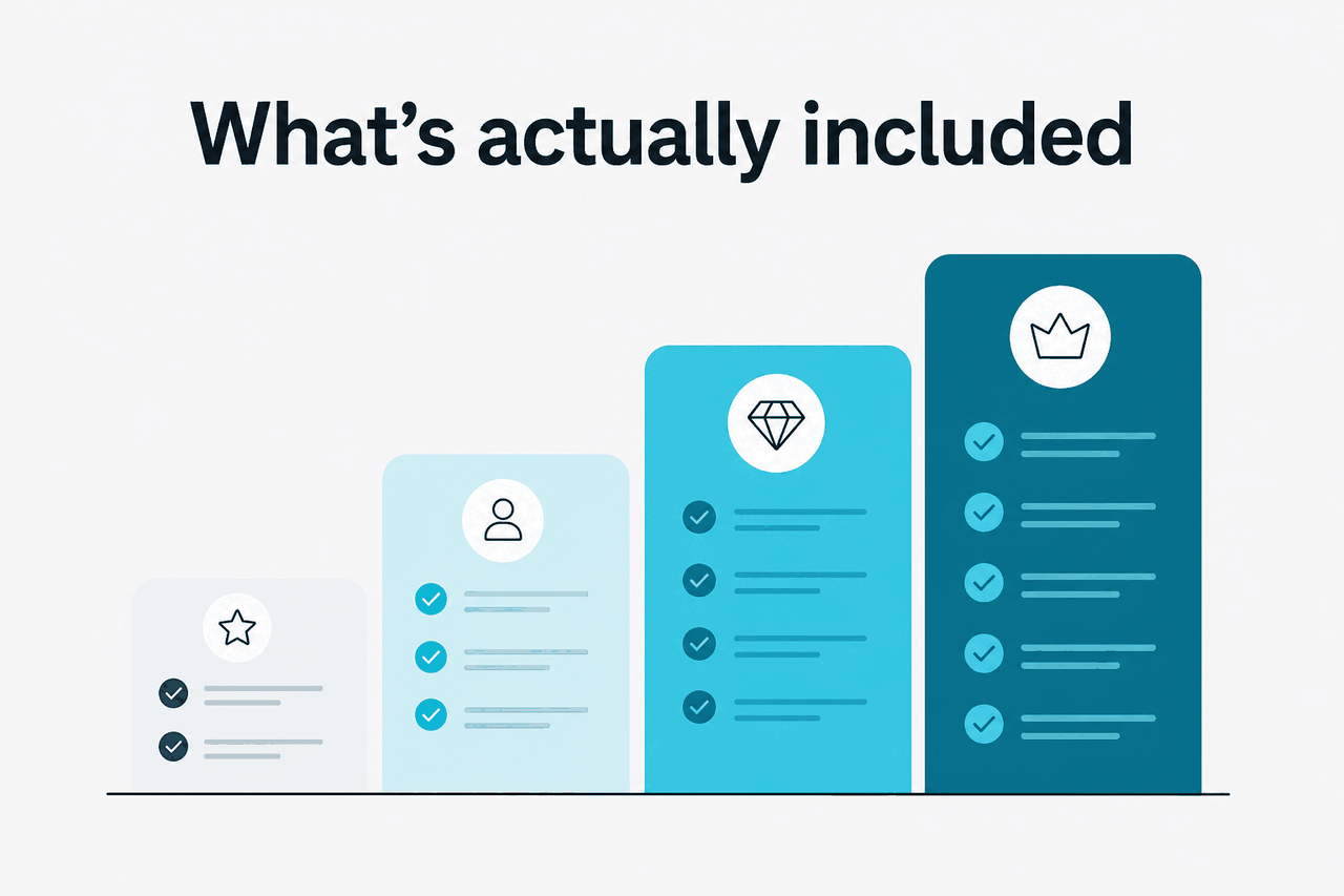 Abstract subscription-tier illustration
