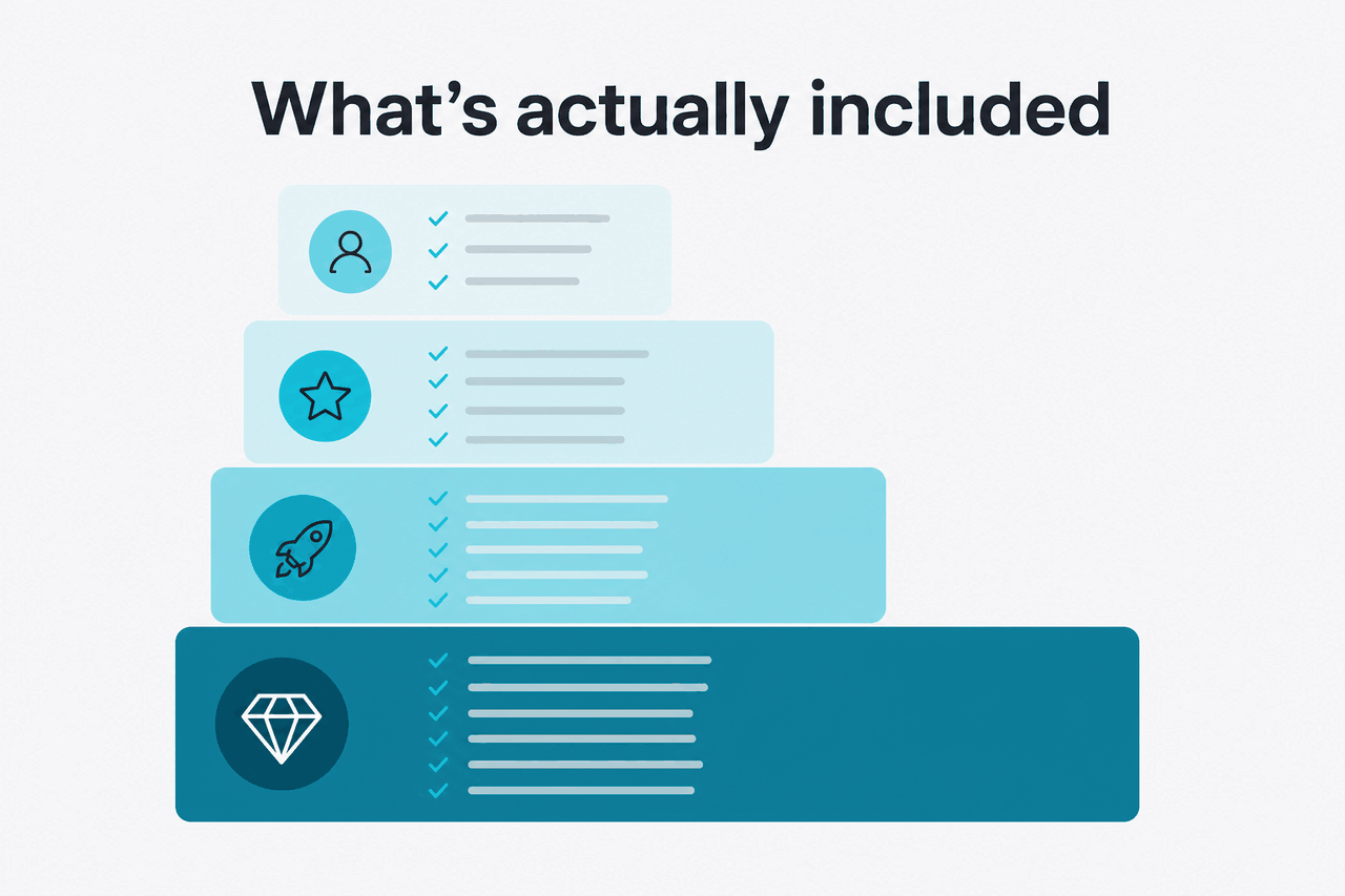 Abstract subscription-tier illustration