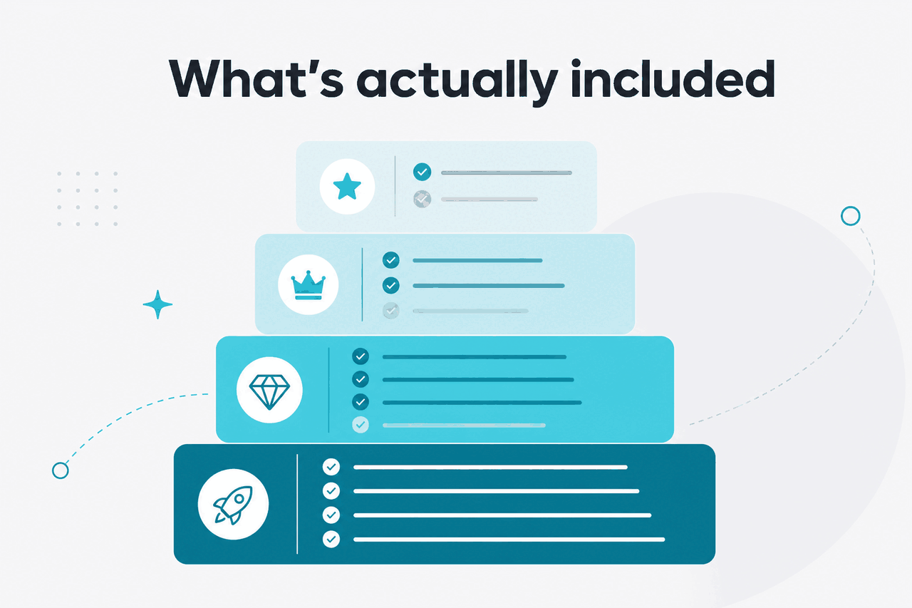 Abstract subscription-tier illustration