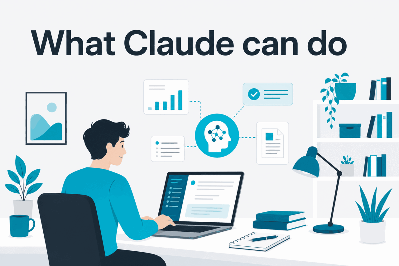 Abstract scene of using Claude AI