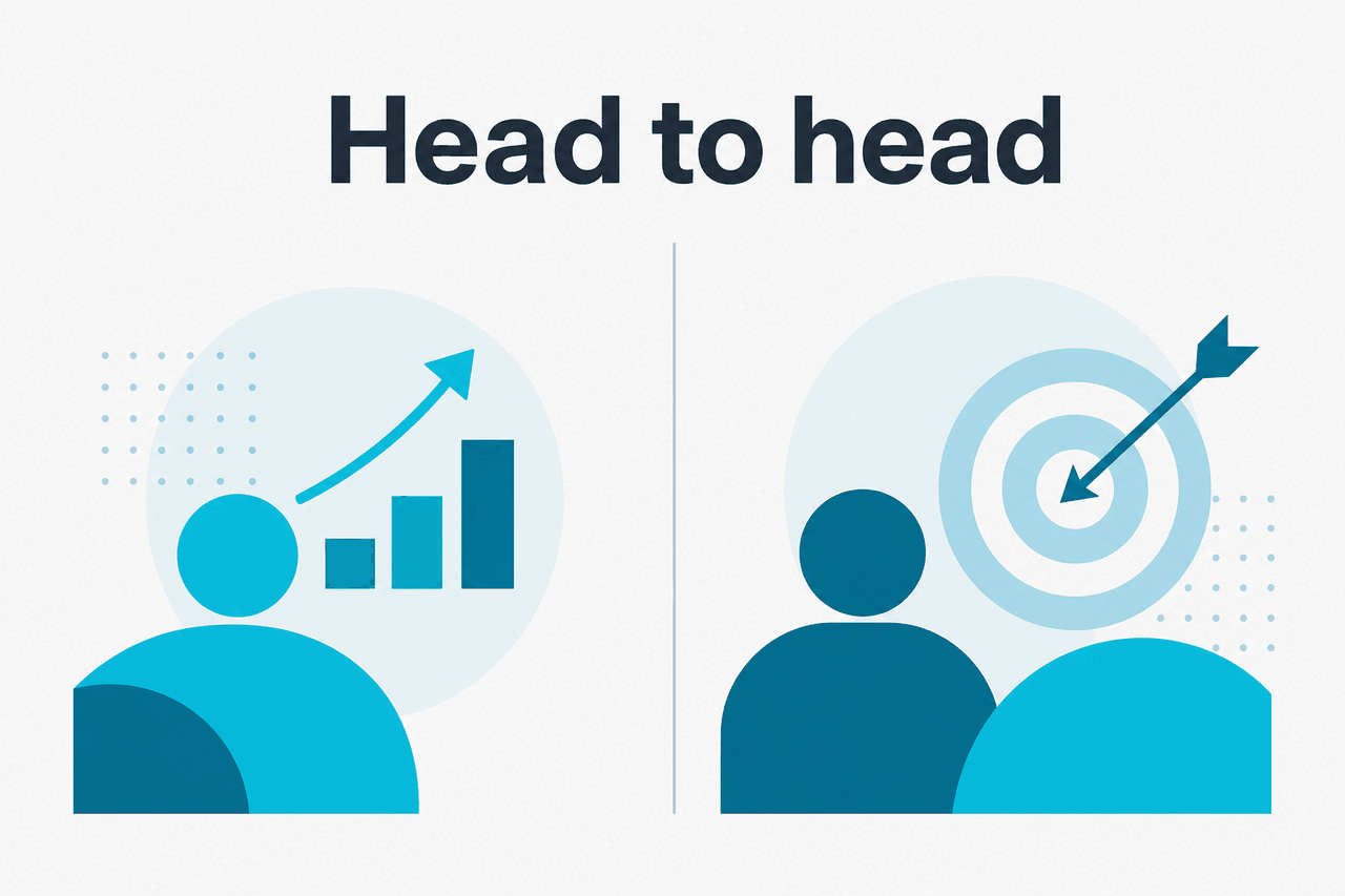 Abstract comparison layout illustration