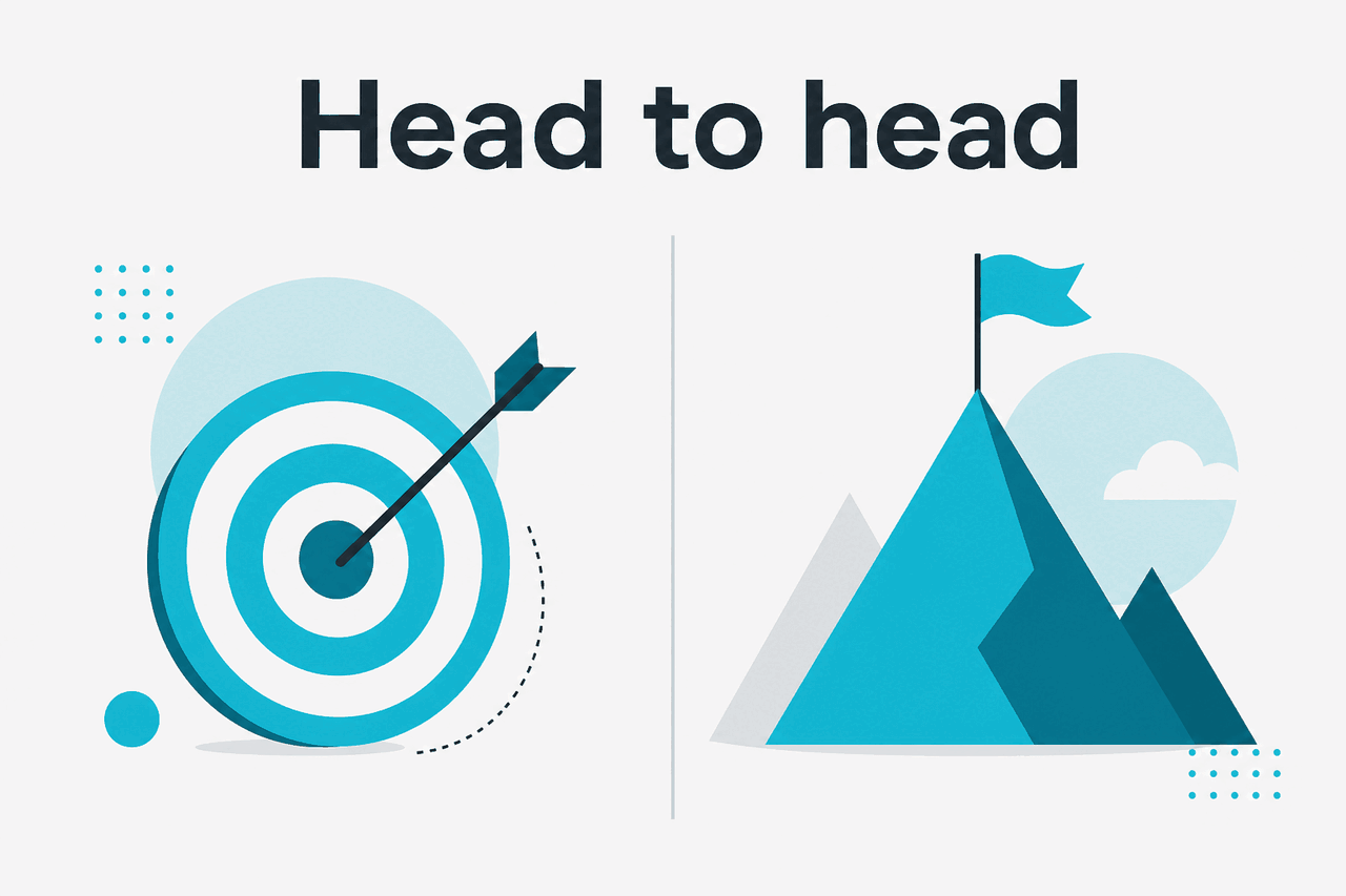 Abstract comparison layout illustration