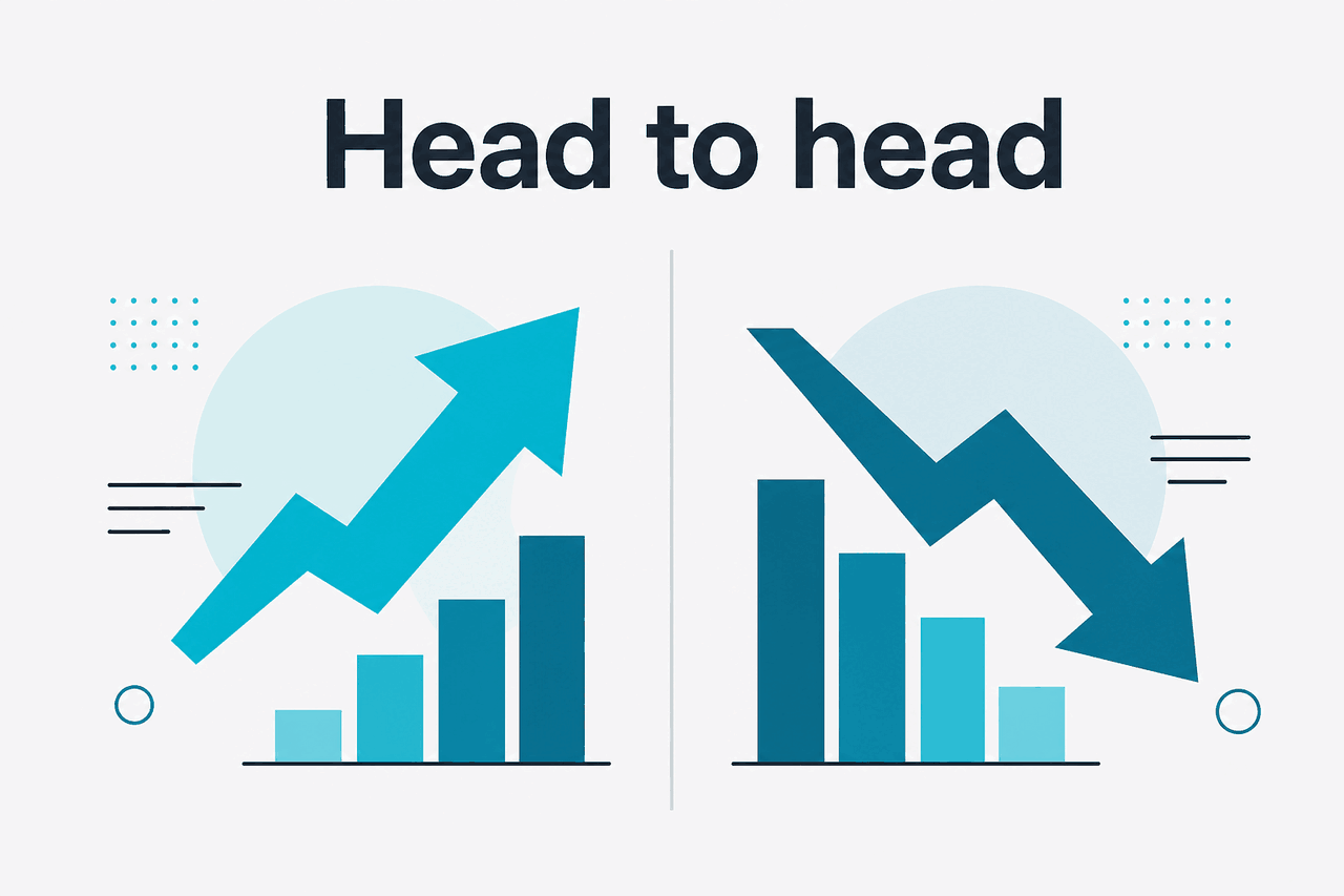 Abstract comparison layout illustration